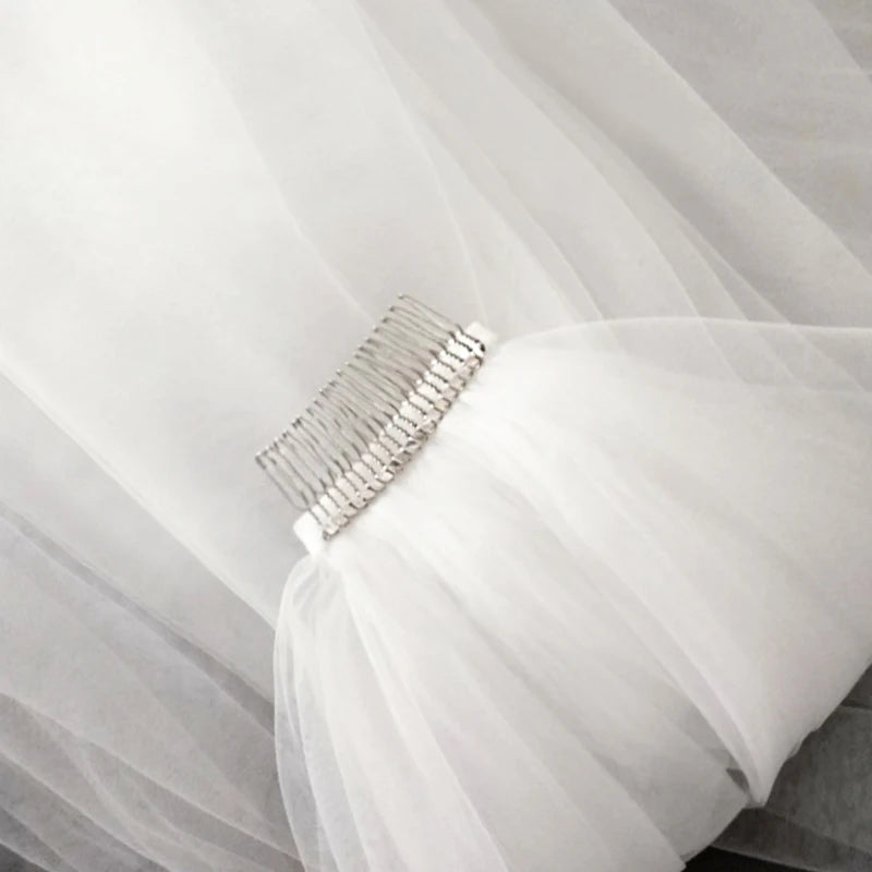 75CM Cut Edge Wedding Veil