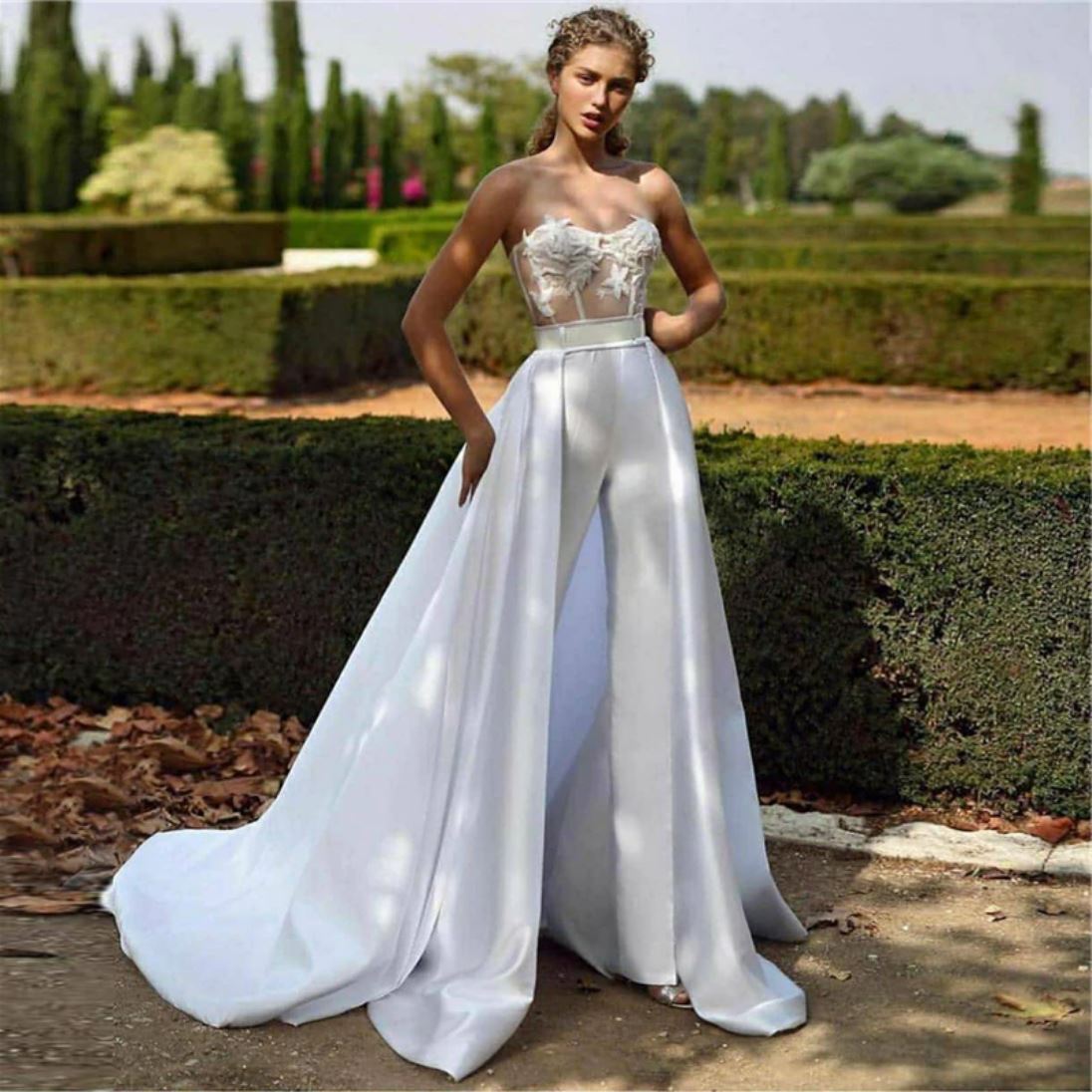 Wedding Dresses Under $1500  Bridal jumpsuit, Wedding pants, Wedding  jumpsuit