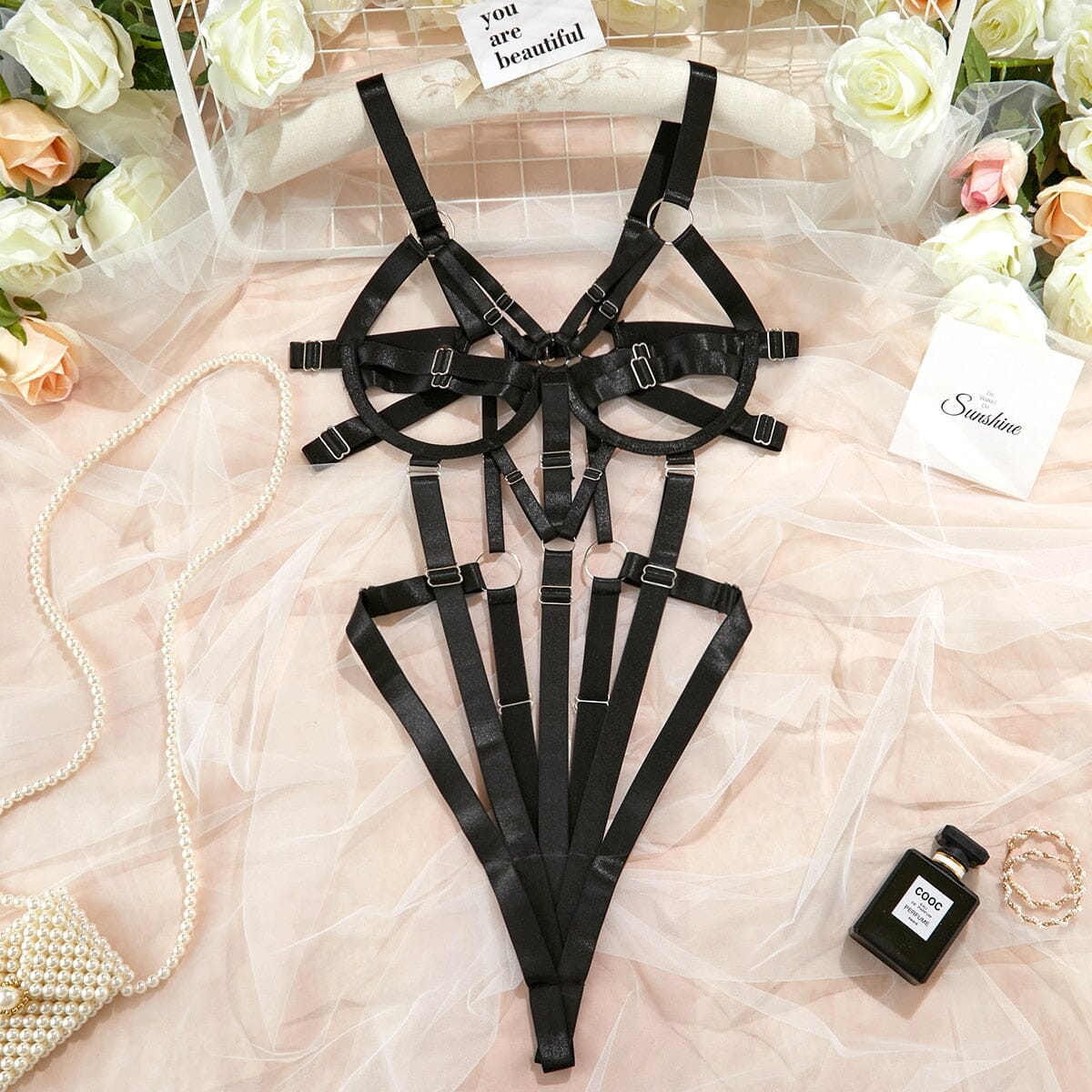 Thong One Piece Open Crotch Sexy Lingerie Accessories BlissGown 